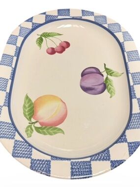 Vintage ~ 1993 ~ Pfaltzgraff ~ Serving Platter ~ Hopscotch~14-3/4” X  10-1/2”
